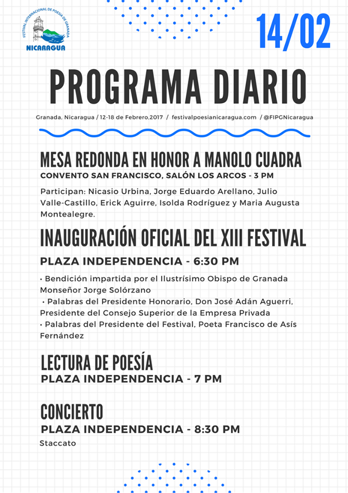 FELIVAl INTERNACIONAL DE LA POESIA GRANADA 14 DE FEBRERO 2017